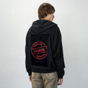 certifiedinsane patch on male essential zip hoodie in after hours