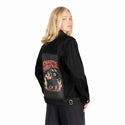 chaoticneutral patch on female og denim jacket in raven