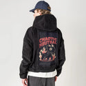 chaoticneutral patch on male retro cord hoodie in onyx