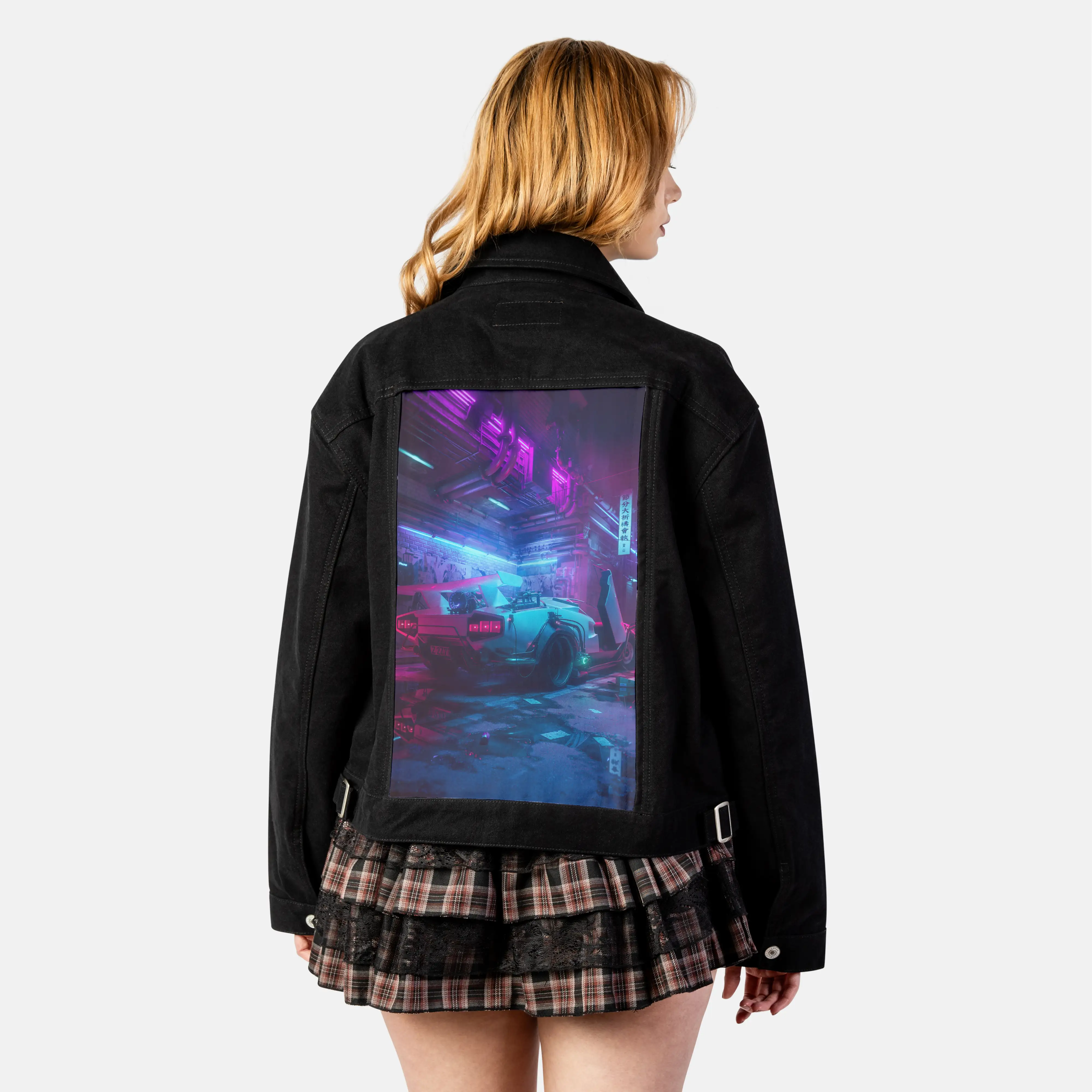 charging patch on female atelier canvas jacket in nightfall