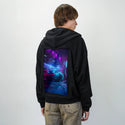 charging patch on male essential zip hoodie in after hours