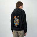 cheersmorebeer patch on male essential zip hoodie in after hours