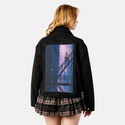 chilljoy patch on female atelier canvas jacket in nightfall