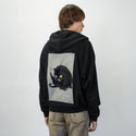 chubbycat patch on male essential zip hoodie in after hours