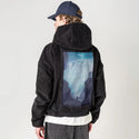 citysharks patch on male retro cord hoodie in onyx