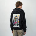classy patch on male essential zip hoodie in after hours
