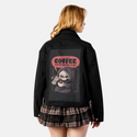 coffeebecauselife patch on female atelier canvas jacket in nightfall