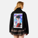 coffeebreak patch on female atelier canvas jacket in nightfall