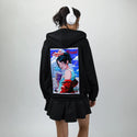 coffeebreak patch on female essential zip hoodie in after hours
