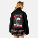 coffeelife patch on female atelier canvas jacket in nightfall