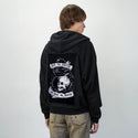 coffeeordeath patch on male essential zip hoodie in after hours