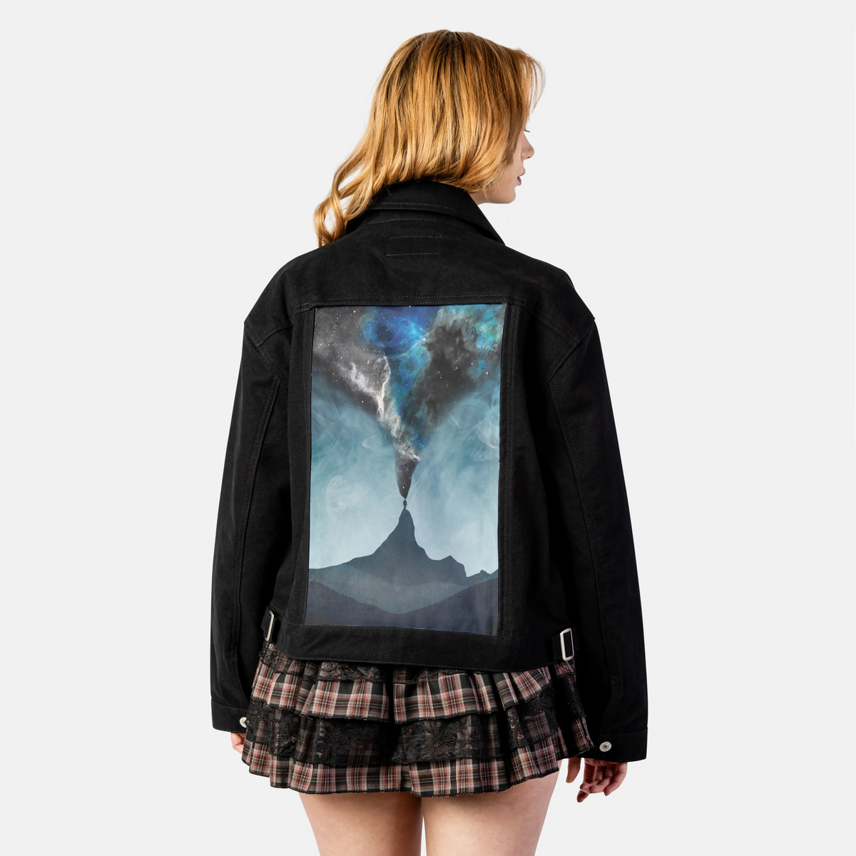 connectorii patch on female atelier canvas jacket in nightfall