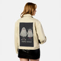 coupleghouls patch on female atelier canvas jacket in tan