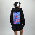cowgirl patch on female essential zip hoodie in after hours