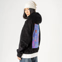 cowgirl patch on female retro cord hoodie in onyx