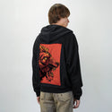 crimsonroar patch on male essential zip hoodie in after hours