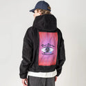 crysometimes patch on male retro cord hoodie in onyx