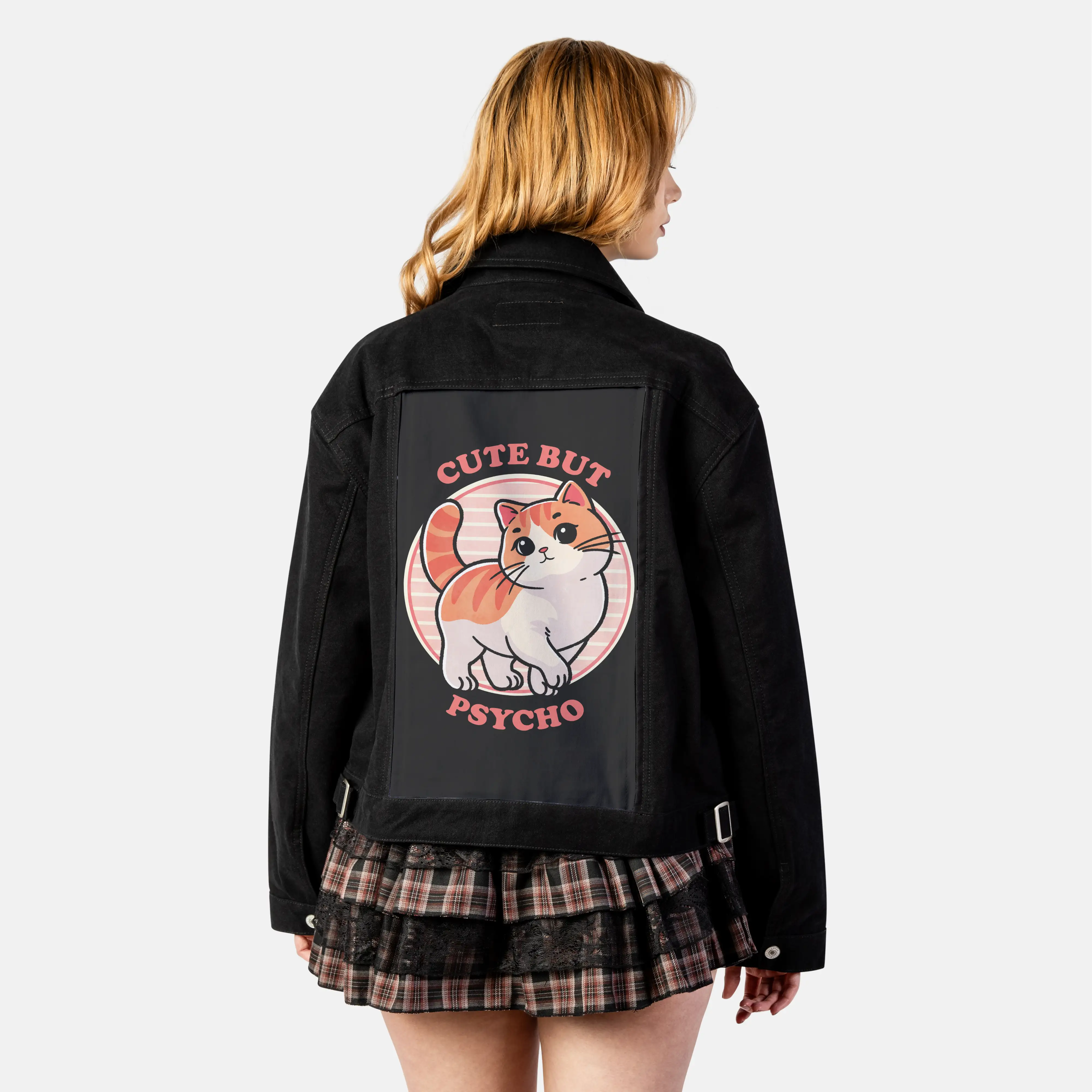 cutebutpsycho patch on female atelier canvas jacket in nightfall