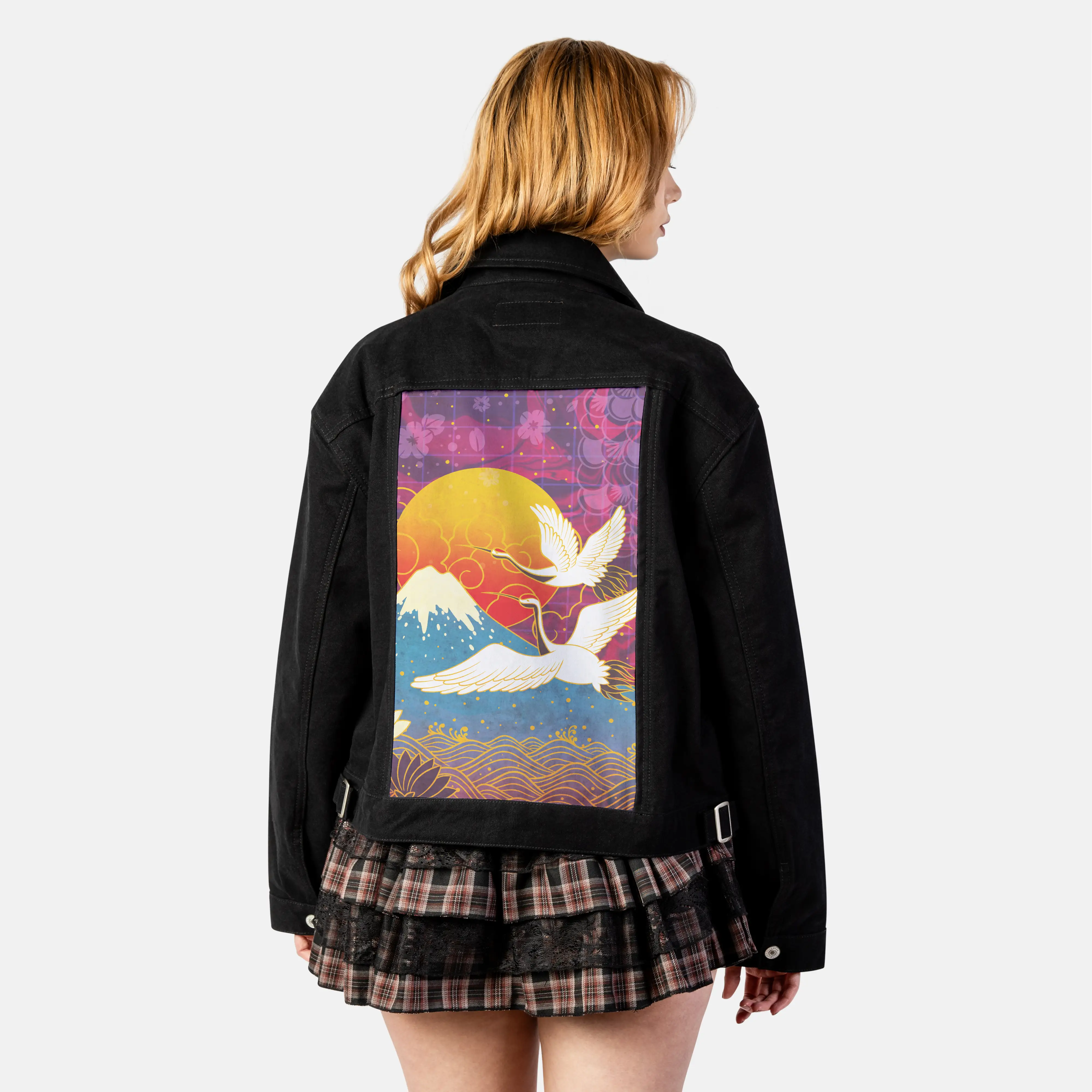 cyberedo patch on female atelier canvas jacket in nightfall