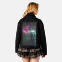 cybervendingmachine patch on female atelier canvas jacket in nightfall