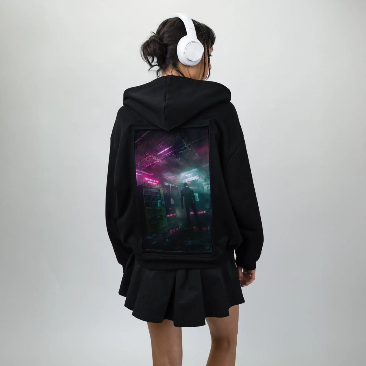 cybervendingmachine patch on female essential zip hoodie in after hours