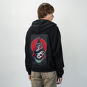 daggerskull patch on male essential zip hoodie in after hours