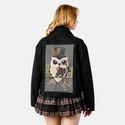 dapperowl patch on female atelier canvas jacket in nightfall