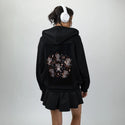 darkcuties patch on female essential zip hoodie in after hours