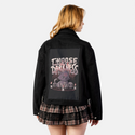 darknesscore patch on female atelier canvas jacket in nightfall