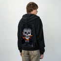 darkyokai patch on male essential zip hoodie in after hours