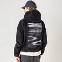 day1journey patch on male retro cord hoodie in onyx