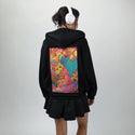 daydream patch on female essential zip hoodie in after hours