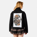 deadbeforedecaf patch on female atelier canvas jacket in nightfall