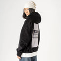 deadbutcute patch on female retro cord hoodie in onyx