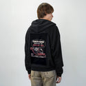 deathissues patch on male essential zip hoodie in after hours