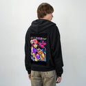 dimsumnight patch on male essential zip hoodie in after hours