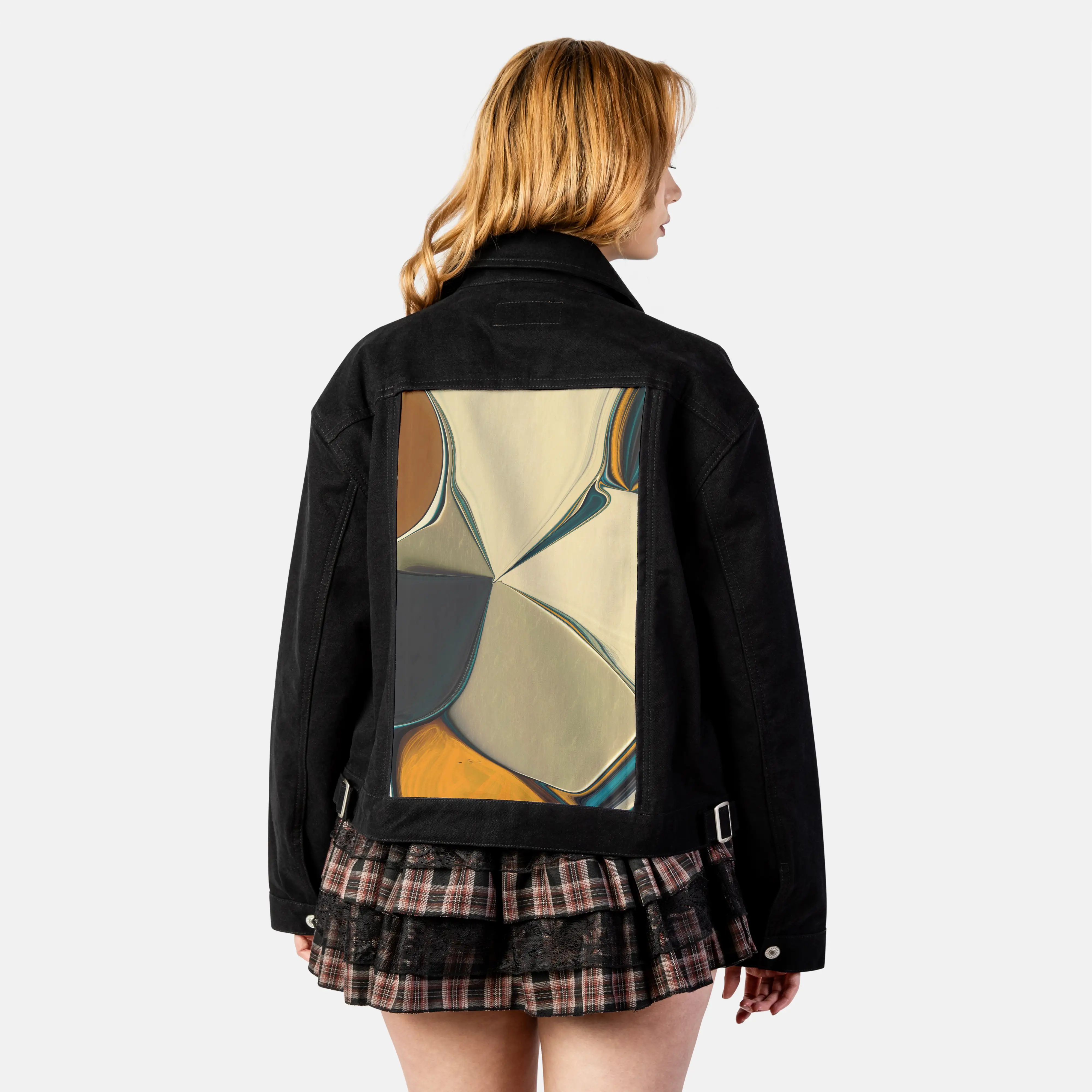 disbursal patch on female atelier canvas jacket in nightfall