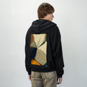 disbursal patch on male essential zip hoodie in after hours