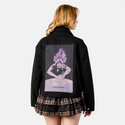 disconnected patch on female atelier canvas jacket in nightfall