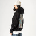 divinejustice patch on female retro cord hoodie in onyx