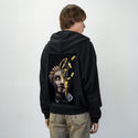 divinelyreimagined patch on male essential zip hoodie in after hours