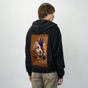 divinelyreimaginedchroma patch on male essential zip hoodie in after hours