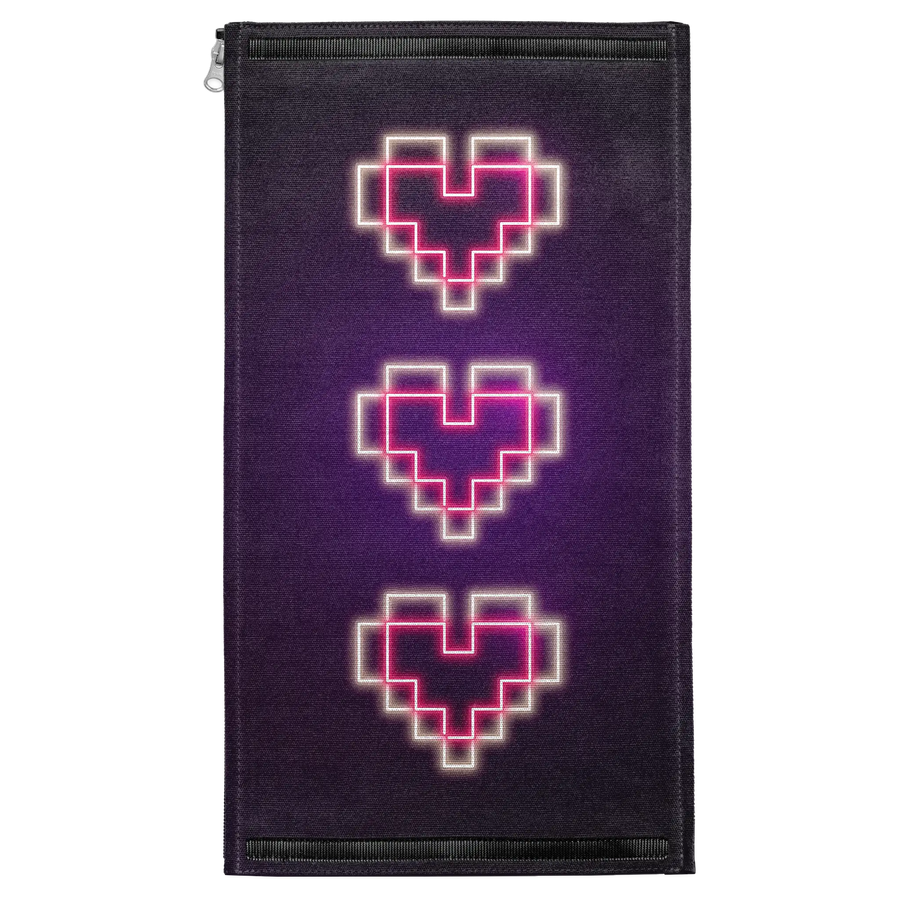 Neon Pixel Hearts Patch