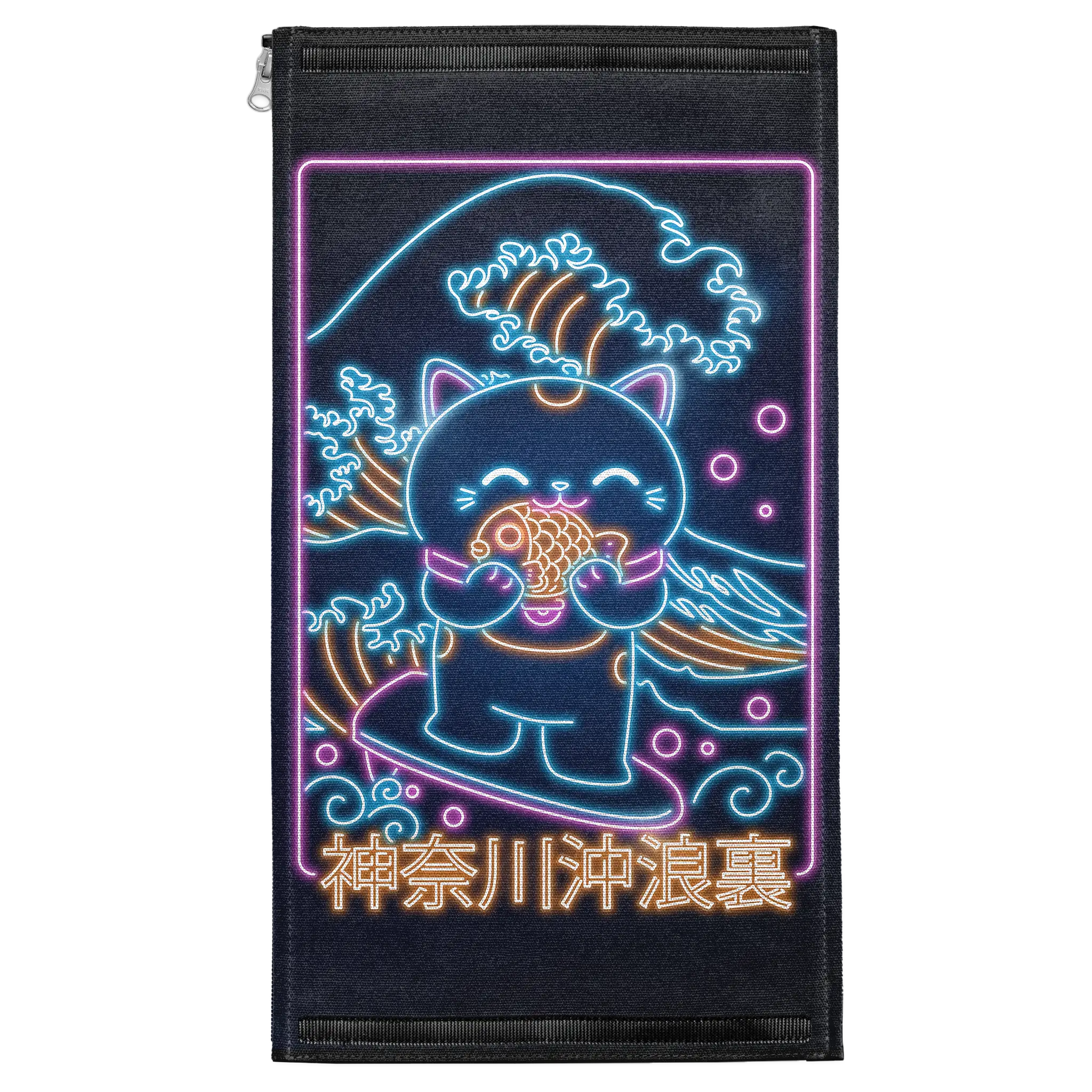 Neon Retro Neko Surfing Patch