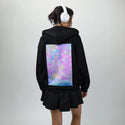 dontmissmemuch patch on female essential zip hoodie in after hours