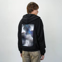 dreamglitch patch on male essential zip hoodie in after hours