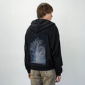 dreamtree patch on male essential zip hoodie in after hours