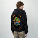 dungeonmaster patch on male essential zip hoodie in after hours