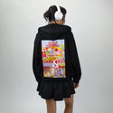 eastchinatown patch on female essential zip hoodie in after hours