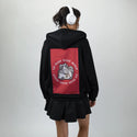 eattrash patch on female essential zip hoodie in after hours
